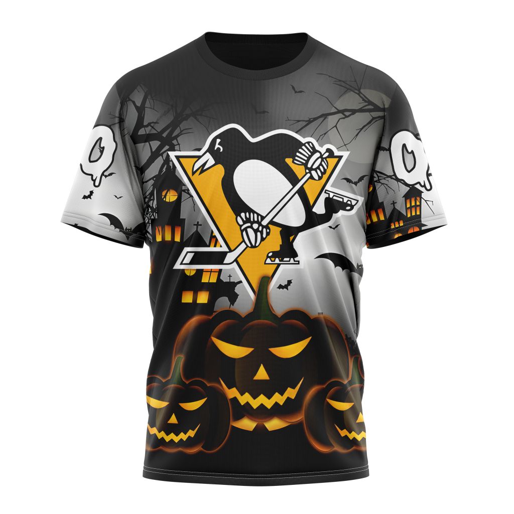 Pittsburgh Penguins Special Design For Halloween Personalized Name And Number T-Shirt Oregontrailrvpk Shirt