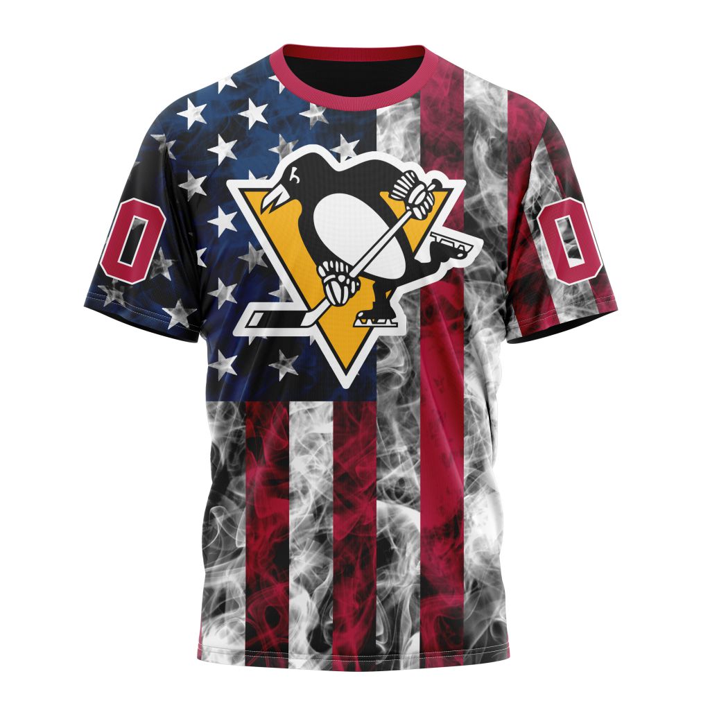 Pittsburgh Penguins Special Design For Independence Day The Fourth Of July 01 Personalized Name And Number T-Shirt Oregontrailrvpk Shirt