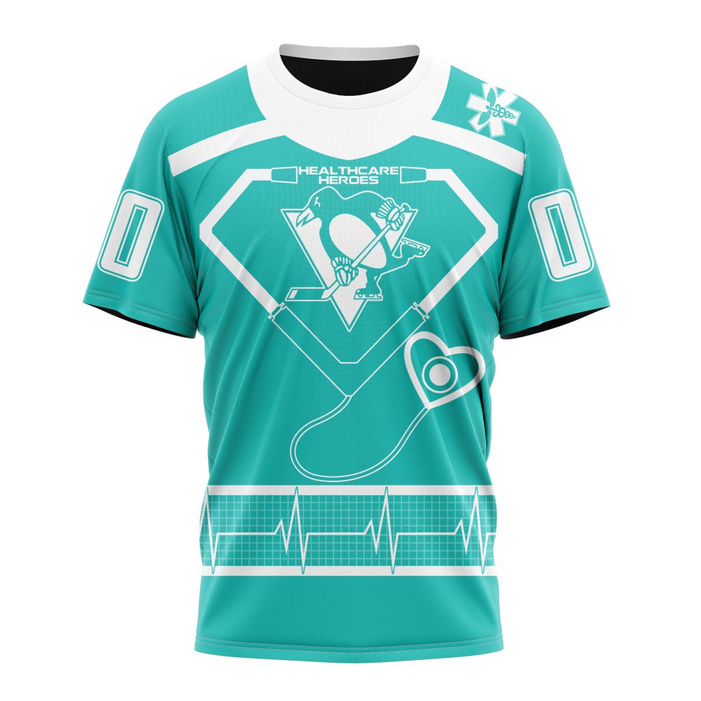 Pittsburgh Penguins Special Design Honoring Healthcare Heroes Personalized Name And Number T-Shirt Oregontrailrvpk Shirt