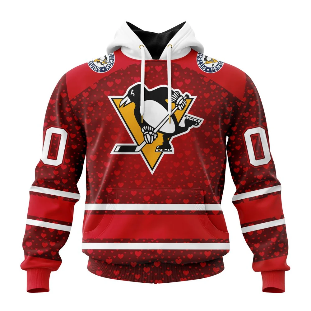 Pittsburgh Penguins Special Gift For Valentines Day All Over Print Hoodie Style 31018