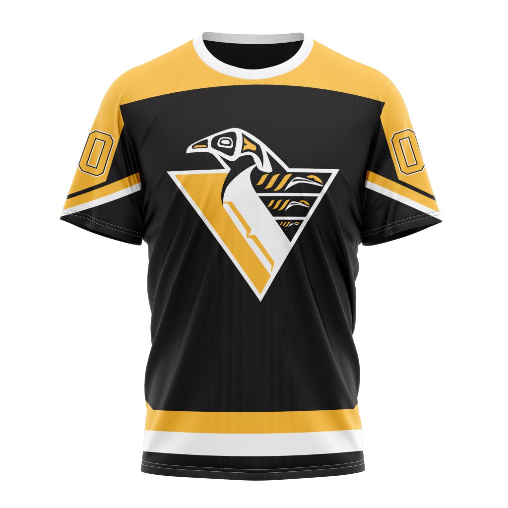 Pittsburgh Penguins Special Indigenous Design Personalized Name And Number T-Shirt Oregontrailrvpk Shirt