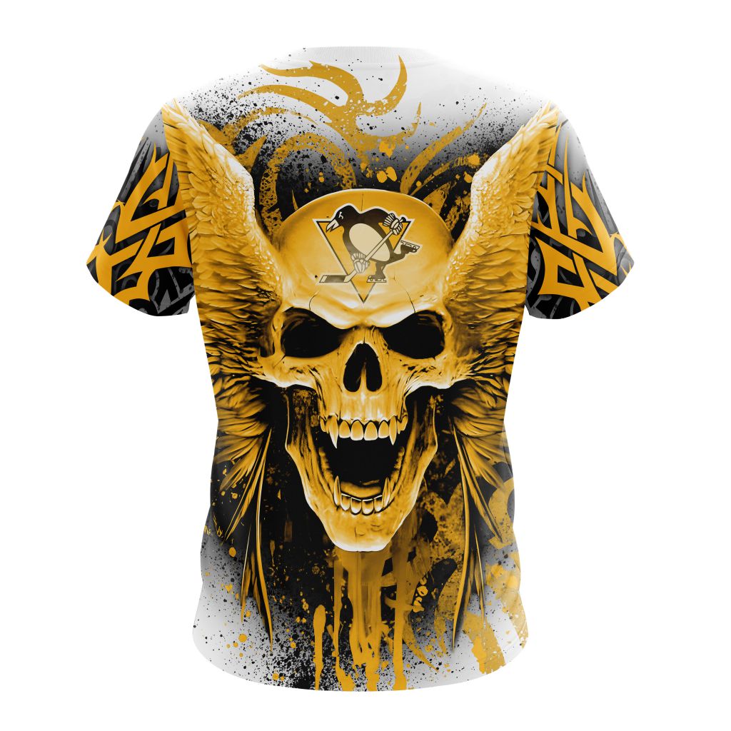 Pittsburgh Penguins Special Kits With Skull Art Personalized Name And Number T-Shirt Oregontrailrvpk Shirt