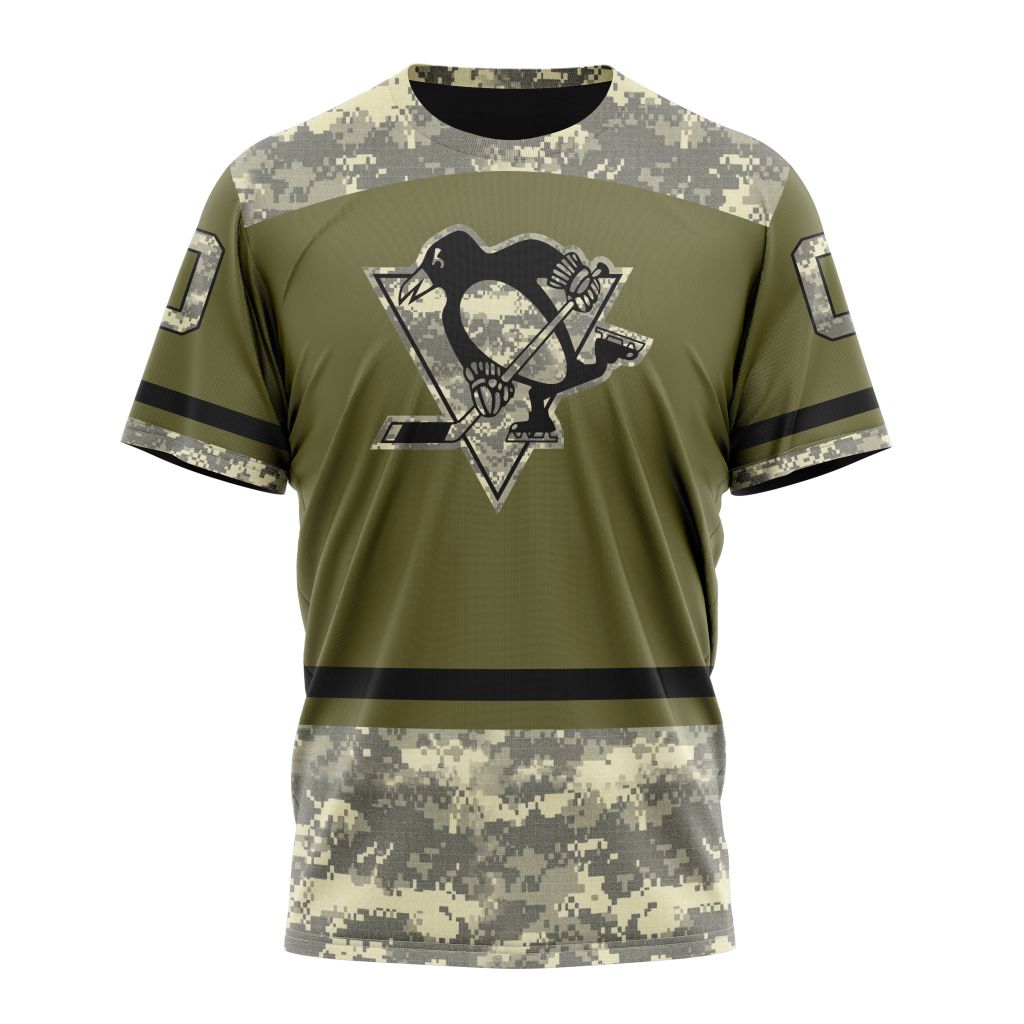Pittsburgh Penguins Special Military Appreciation Design 04 Personalized Name And Number T-Shirt Oregontrailrvpk Shirt