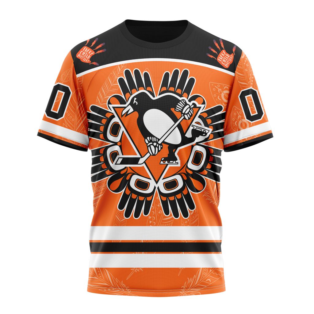 Pittsburgh Penguins Special National Day For Truth And Reconciliation Design 01 Personalized Name And Number T-Shirt Oregontrailrvpk Shirt