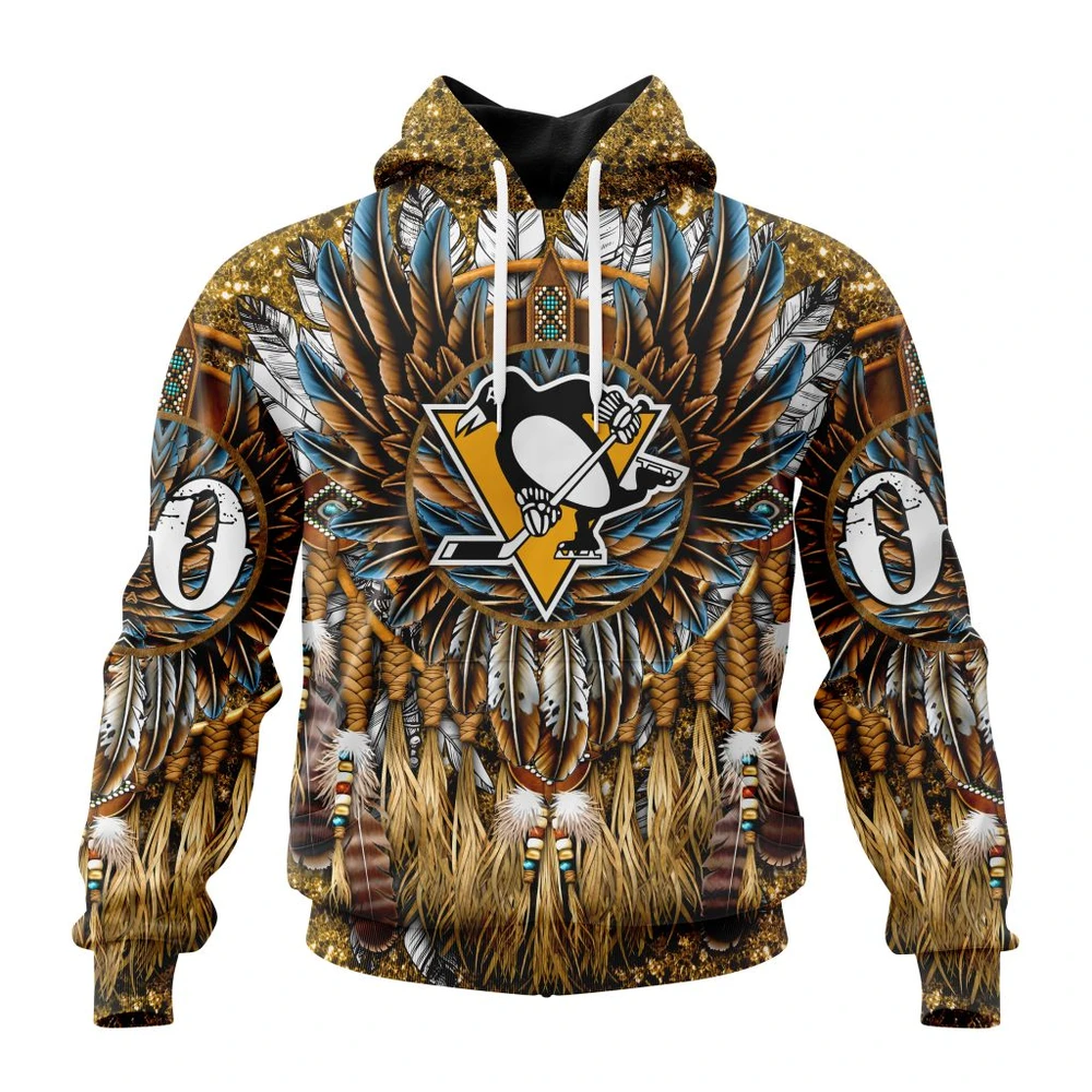 Pittsburgh Penguins Special Native Costume Design All Over Print Hoodie Style 33010