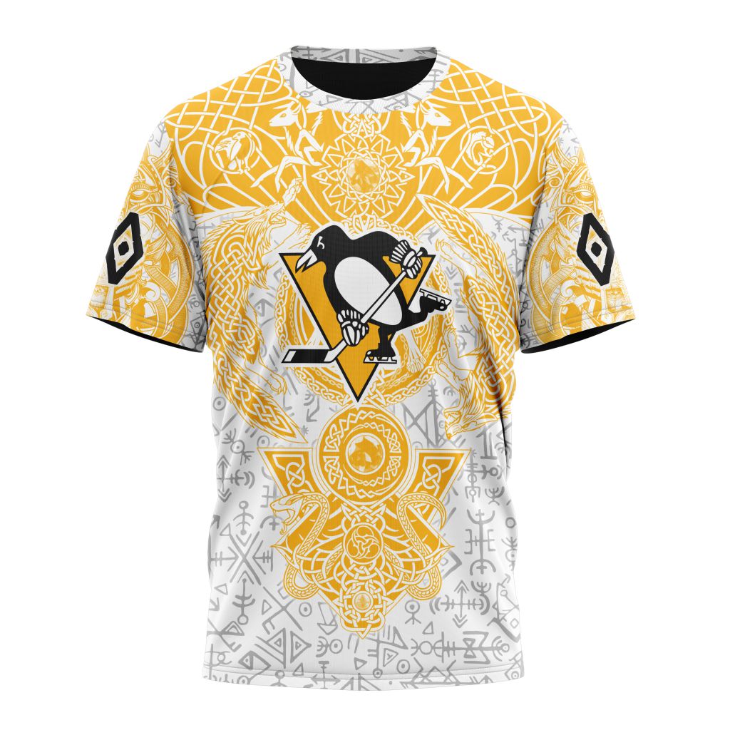 Pittsburgh Penguins Special Norse Viking Symbols Personalized Name And Number T-Shirt Oregontrailrvpk Shirt