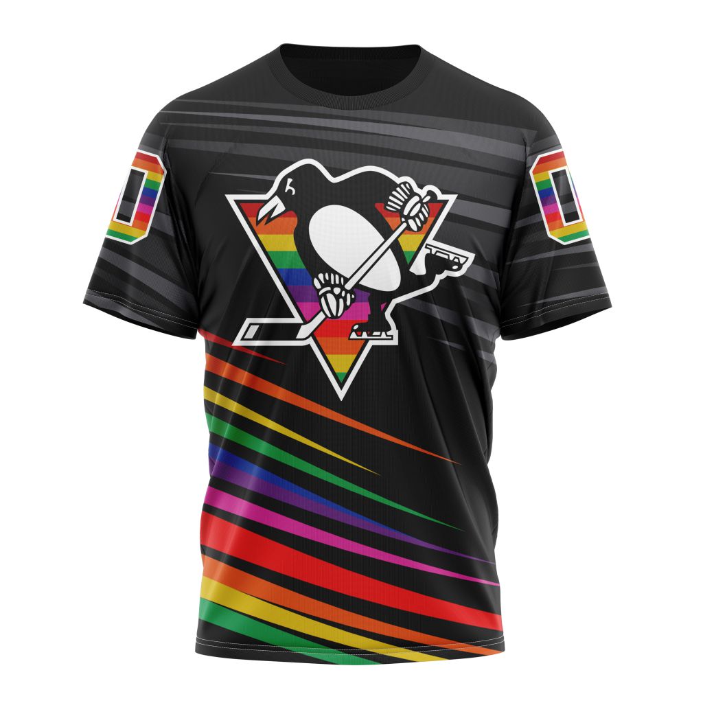 Pittsburgh Penguins Special Pride Design Hockey Is For Everyone 01 Personalized Name And Number T-Shirt Oregontrailrvpk Shirt