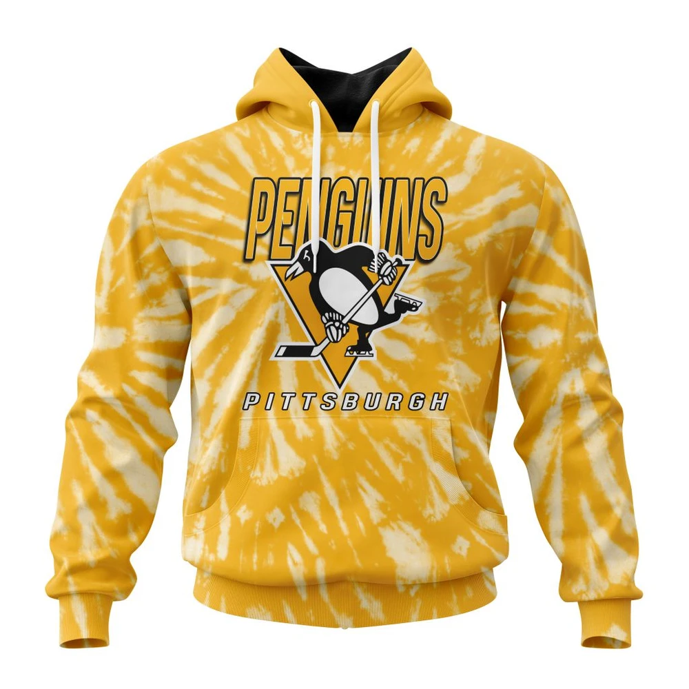 Pittsburgh Penguins Special Retro Vintage Tie Dye All Over Print Hoodie Style 79716