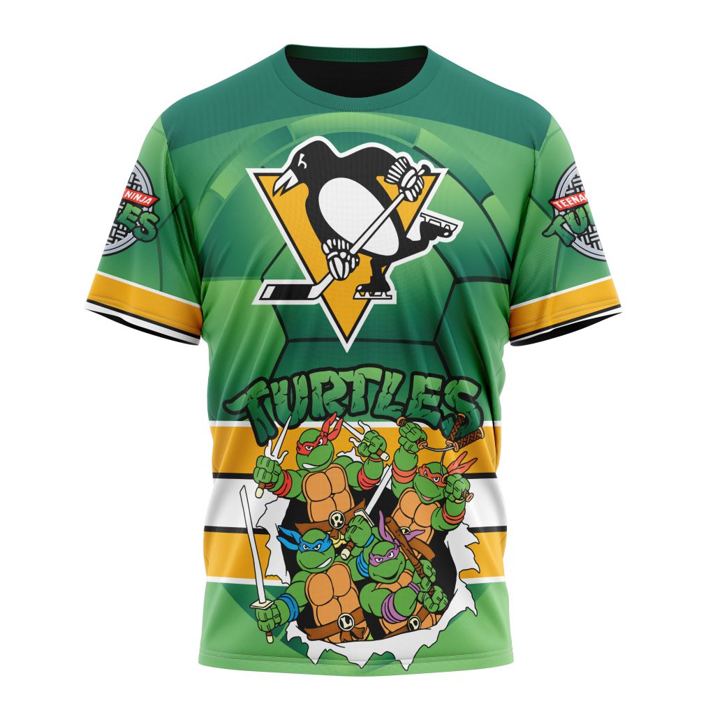 Pittsburgh Penguins Special Teenage Mutant Ninja Turtles Design 02 Personalized Name And Number T-Shirt Oregontrailrvpk Shirt