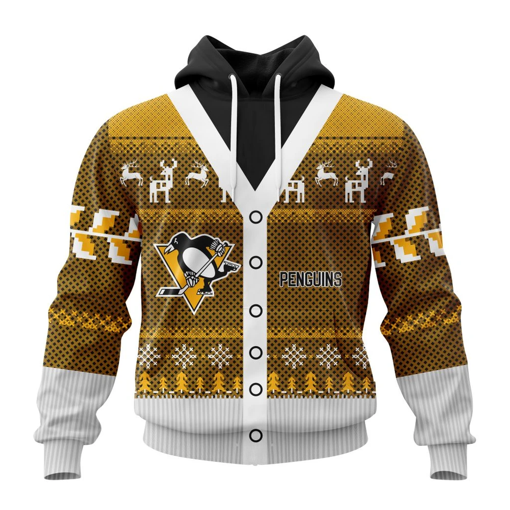 Pittsburgh Penguins Specialized Chrismas Season All Over Print Hoodie Style 38285
