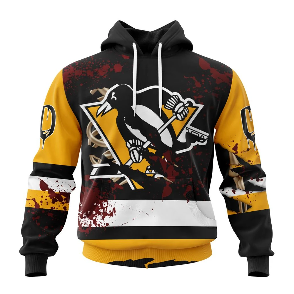 Pittsburgh Penguins Specialized Design Jersey With Your Ribs For Halloween All Over Print Hoodie Style 69786