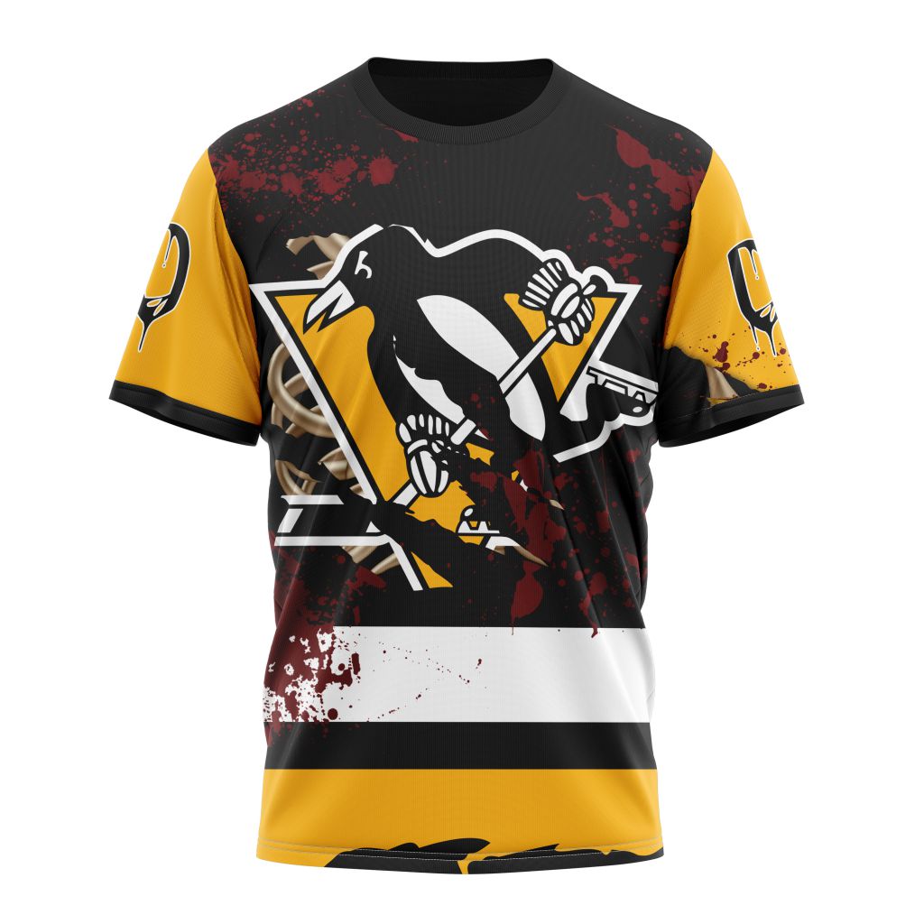 Pittsburgh Penguins Specialized Design Jersey With Your Ribs For Halloween Personalized Name And Number T-Shirt Oregontrailrvpk Shirt