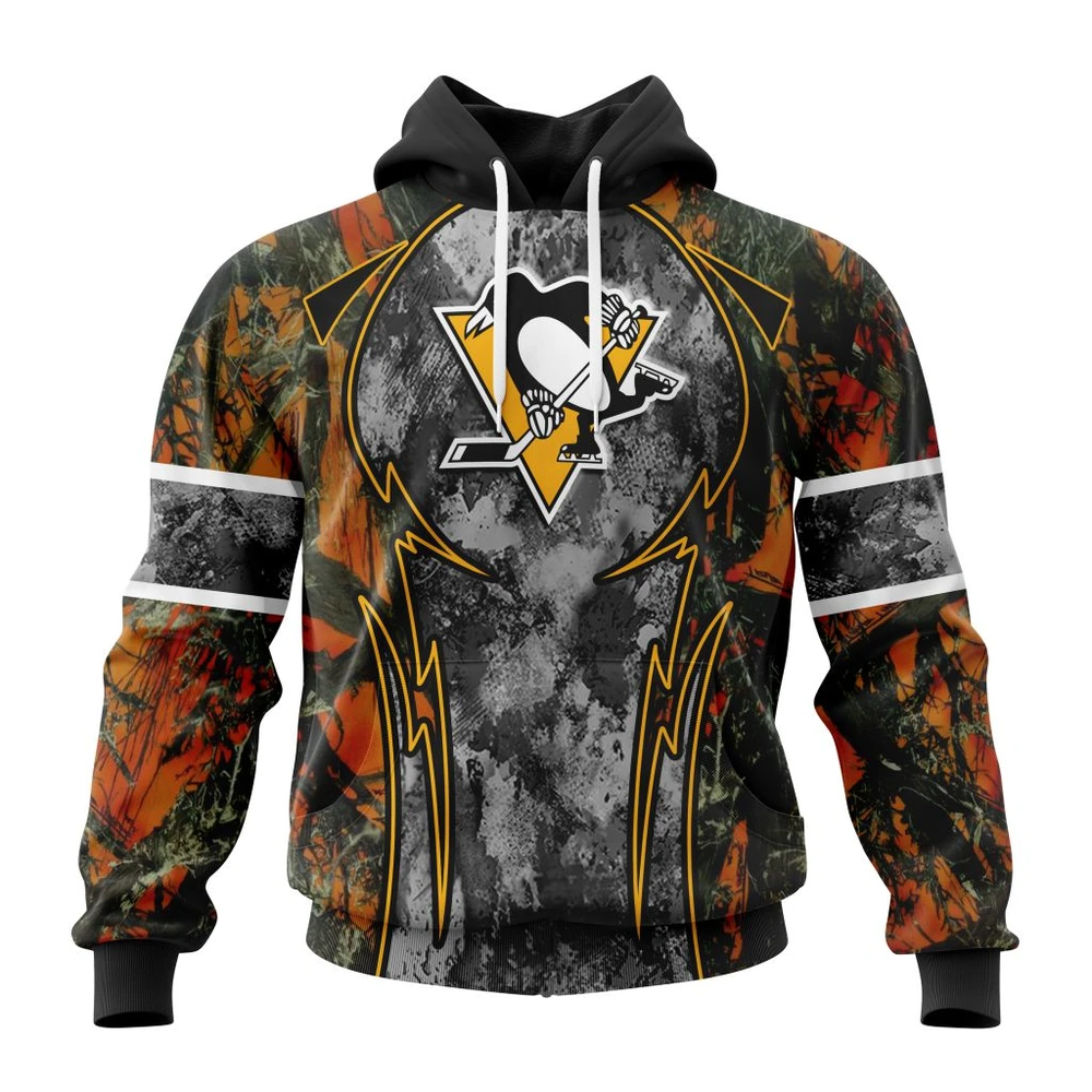 Pittsburgh Penguins Specialized Design Wih Camo Concepts For Hungting In Forest All Over Print Hoodie Style 33904