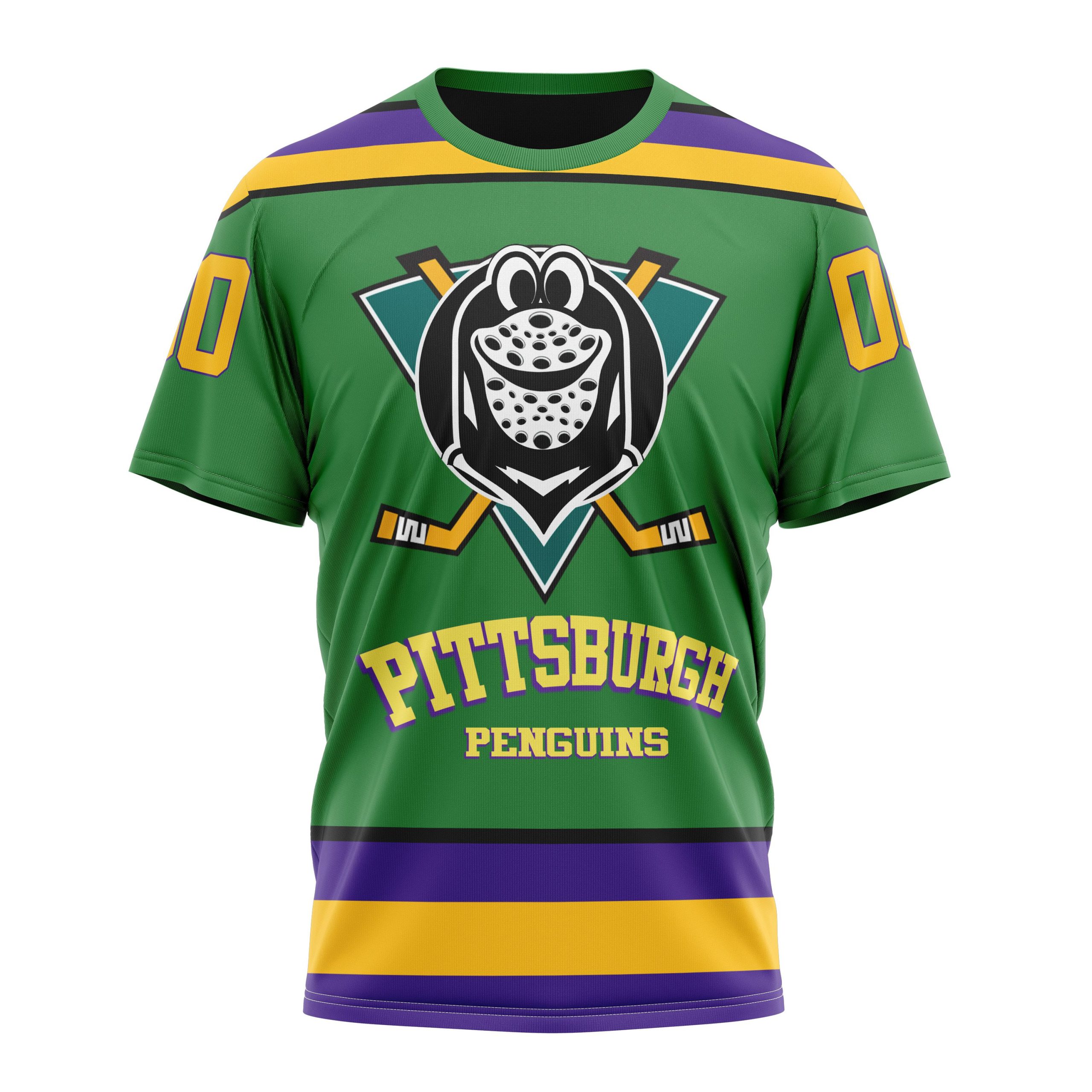 Pittsburgh Penguins Specialized Design X The Mighty Ducks Personalized Name And Number T-Shirt Oregontrailrvpk Shirt
