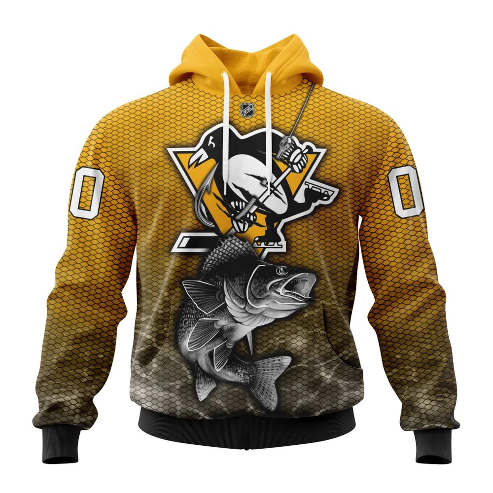 Pittsburgh Penguins Specialized Fishing All Over Print Hoodie Style 71125