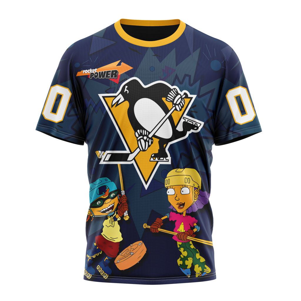 Pittsburgh Penguins Specialized For Rocket Power Personalized Name And Number T-Shirt Oregontrailrvpk Shirt