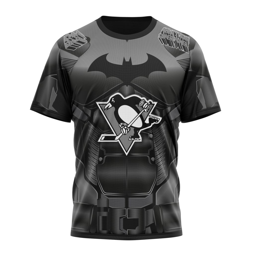 Pittsburgh Penguins X Batman Specialized Design For Father Day Personalized Name And Number T-Shirt Oregontrailrvpk Shirt