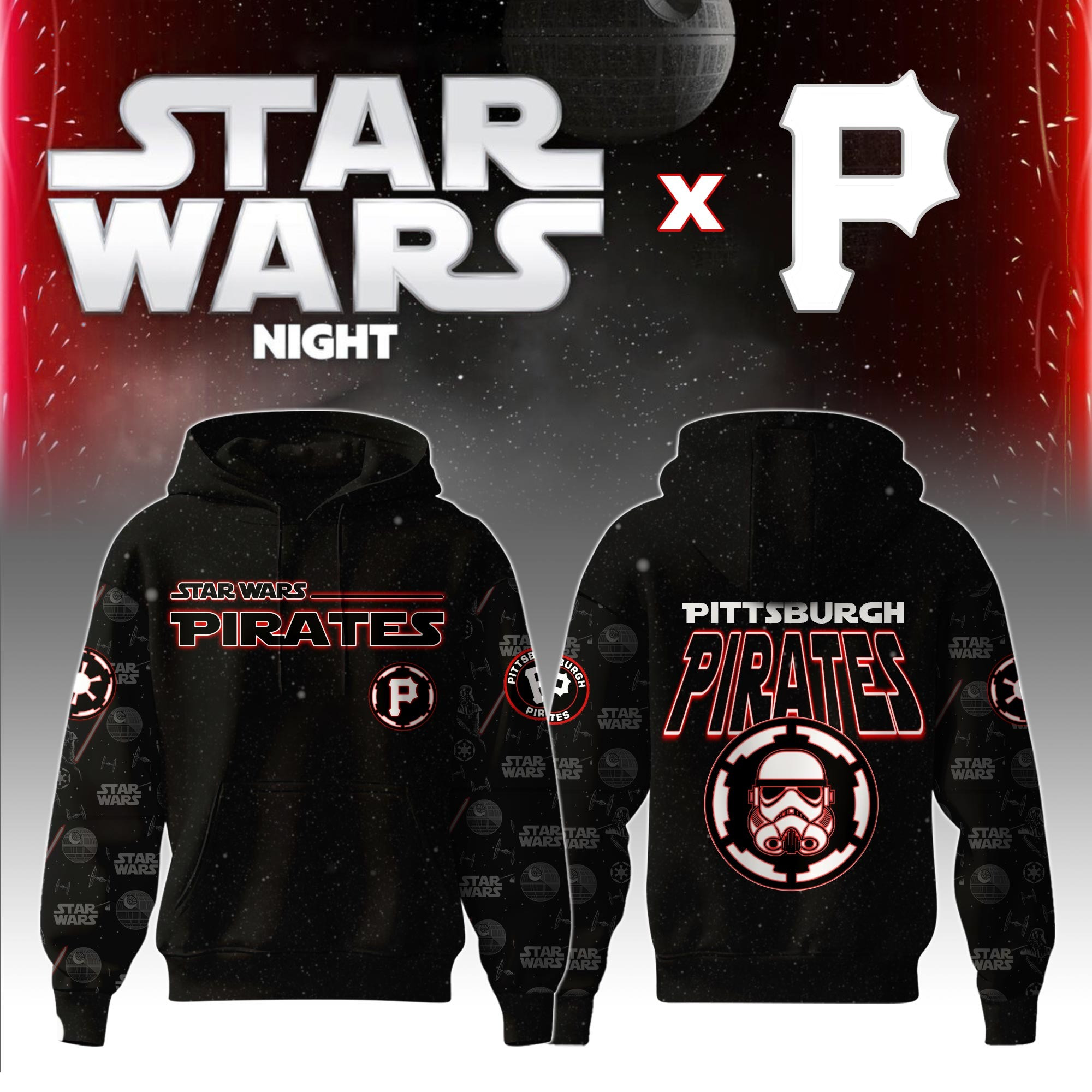 Pittsburgh Pirates MLB x Star War Night Special Edition Hoodie 2025 Baseball Player Gift Ideas