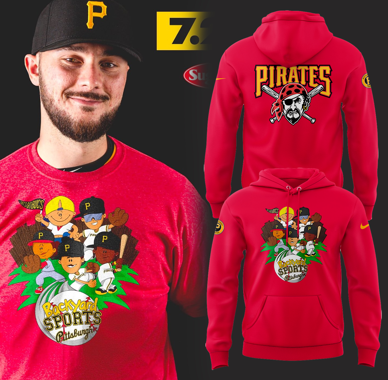 Pittsburgh Pirates x Backyard Sports Night Hoodie Baseball