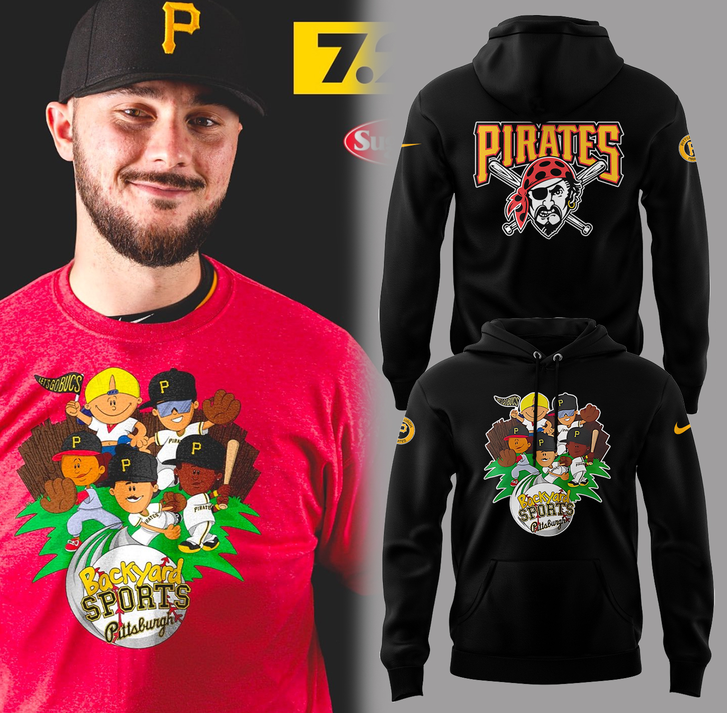 Pittsburgh Pirates x Backyard Sports Night Hoodie Gift For Baseball Lover