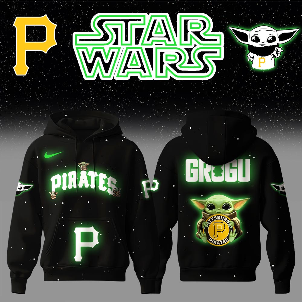 Pittsburgh Pirates x Stars Wars Baby Yoda Game Night Hoodie Baseball