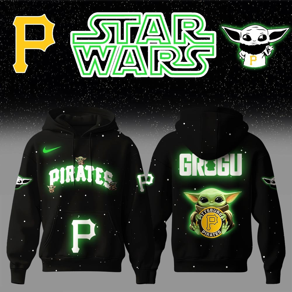 Pittsburgh Pirates x Stars Wars Baby Yoda Game Night Hoodie Gift Ideas