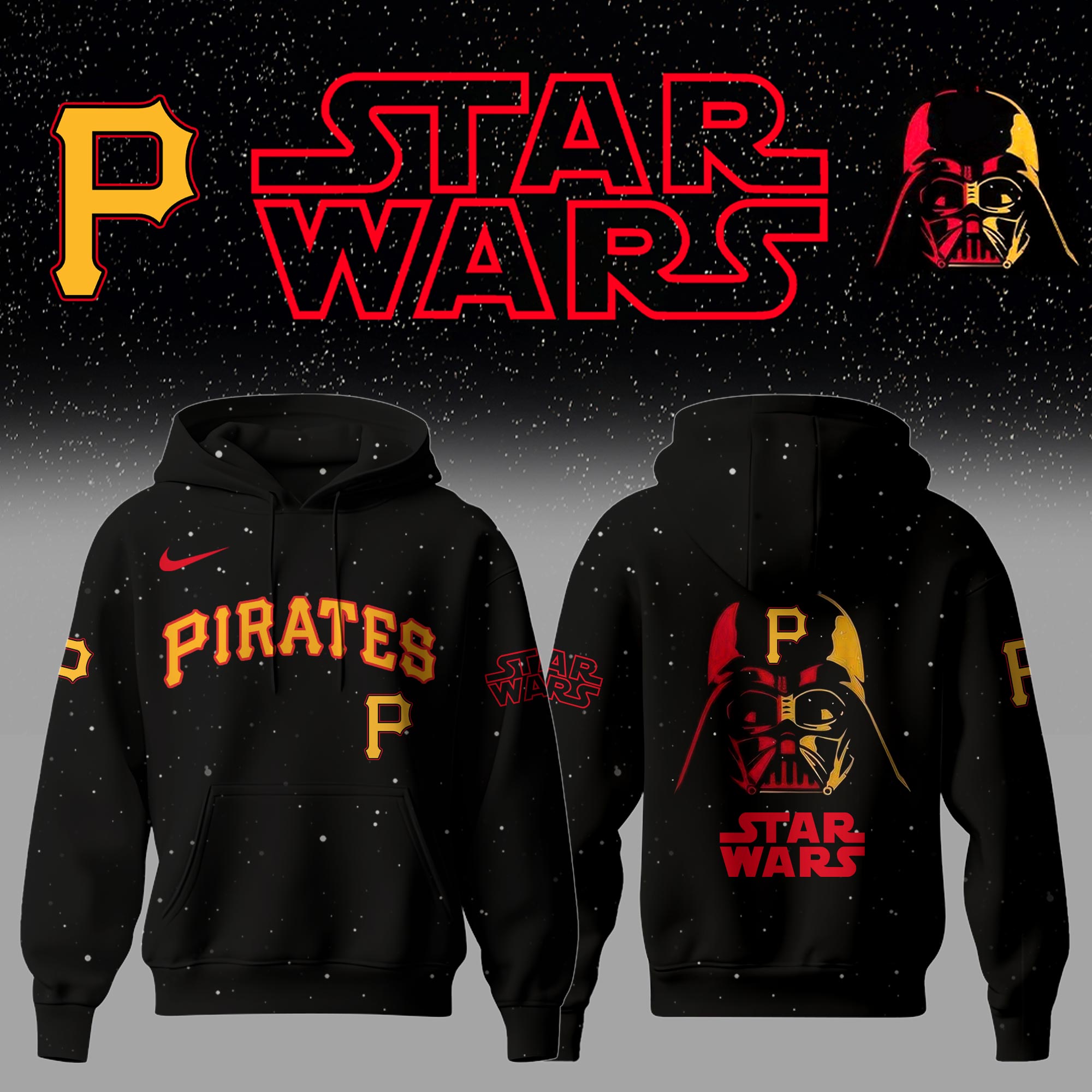 Pittsburgh Pirates x Stars Wars Night Hoodie Gift Ideas For Baseball Players