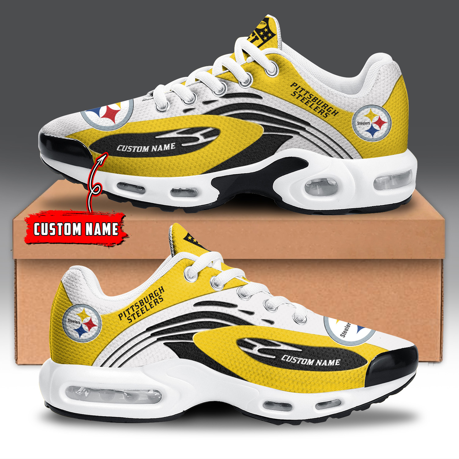 Pittsburgh Steelers Air Max Plus Shoes Sneakers For Men And Women