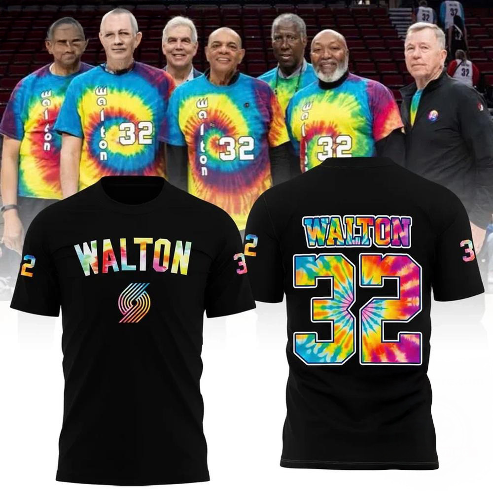 Portland Trail Blazers Bill Walton Tribute 2025 Black Shirt Basketball Fans Gift Oregontrailrvpk Shirt