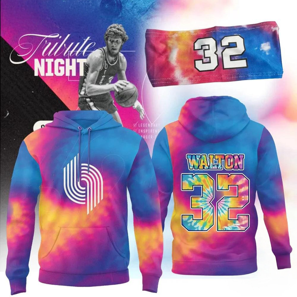 Portland Trail Blazers Bill Walton Tribute 2025 Hoodie Gift Ideas For Basketball Lovers