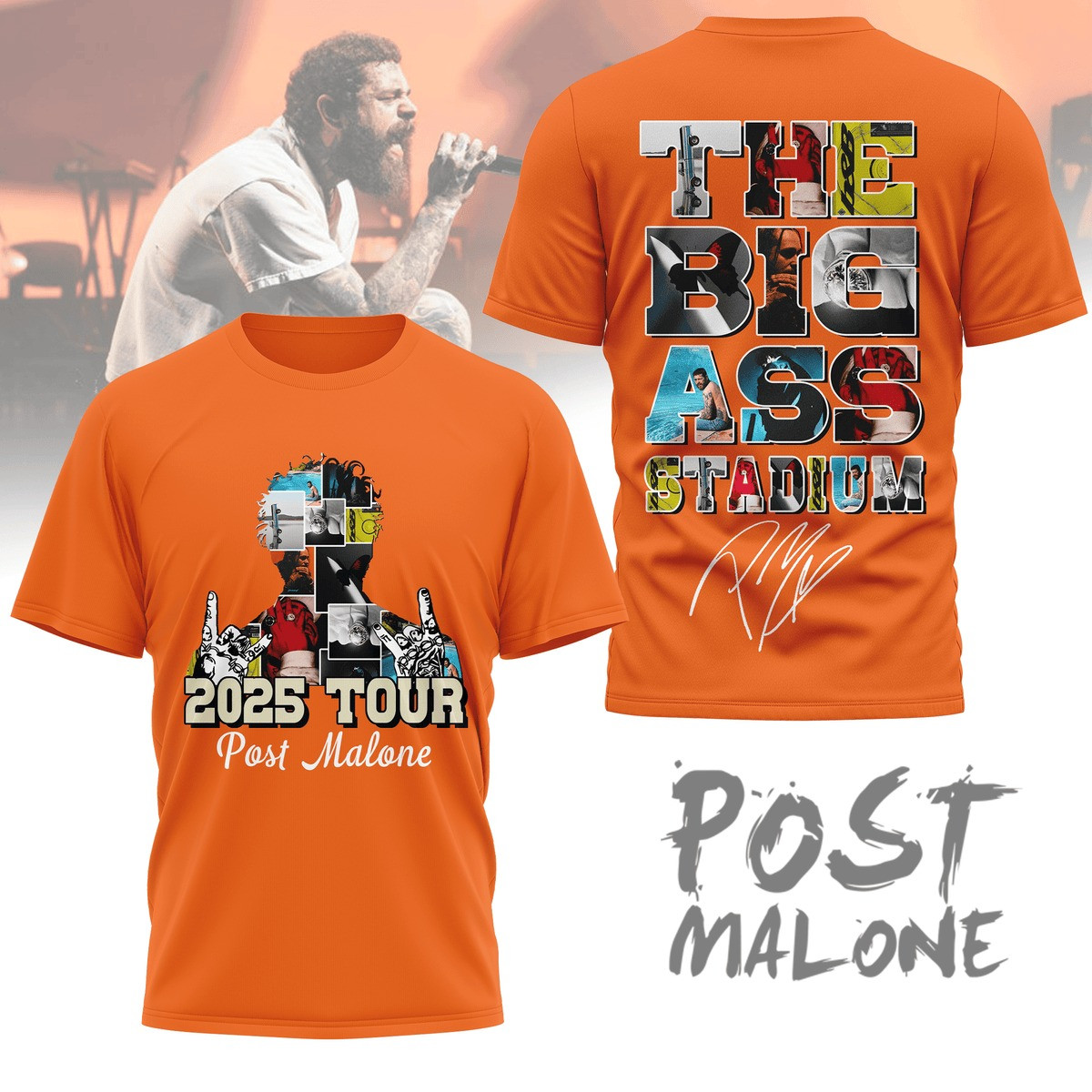 Post Malone 2025 Tour The Big Ass Stadium T-Shirt Music Lovers Gifts Oregontrailrvpk Shirt
