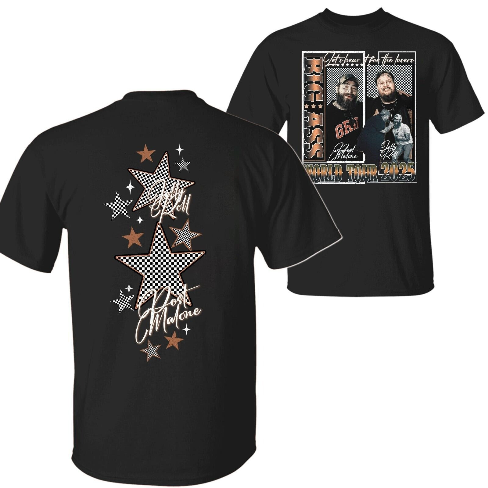 Post Malone Jelly Roll The Big Ass Stadium Tour Merch T-Shirt 2025 Oregontrailrvpk Shirt
