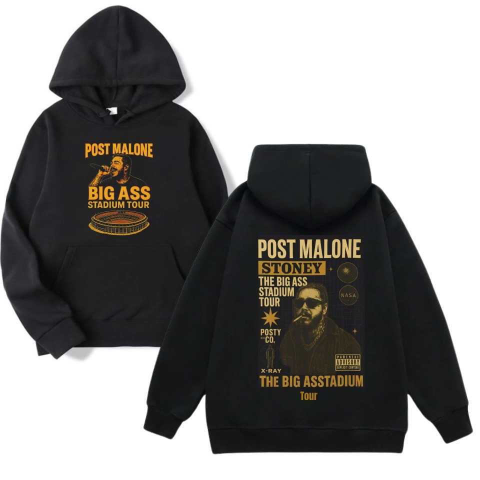 Post Malone The Big Ass Stadium Tour Merch Hoodie 2025 Concert Items Best