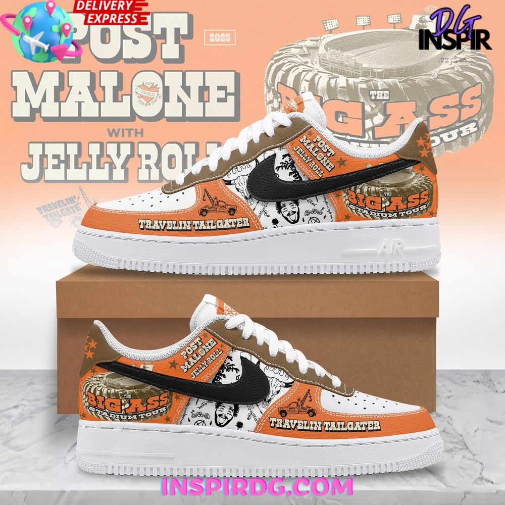 Post Malone x Jelly Roll Big Ass Stadium Tour Air Force 1