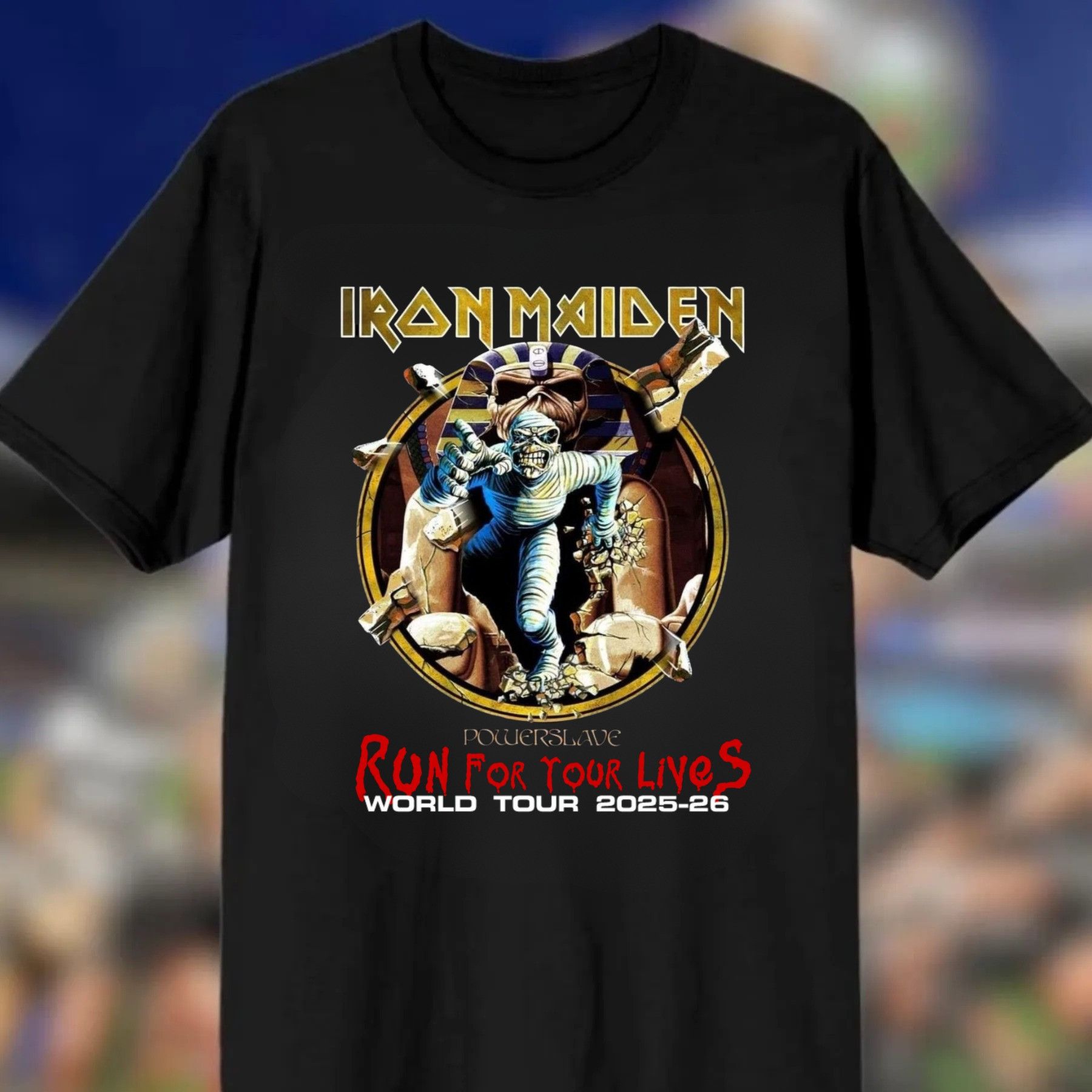 Powerslave 2025 World Tour Run for Your Lives T-Shirt Music Gift Ideas For Guys Oregontrailrvpk Shirt
