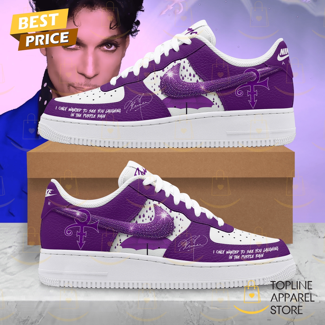 Prince Purple Rain Signature Air Force 1 Sneaker