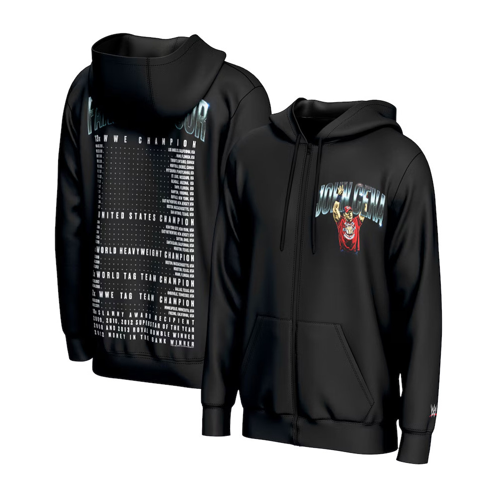 ProSphere Black John Cena Farewell Tour Zip Hoodie Cool Gifts For Dad