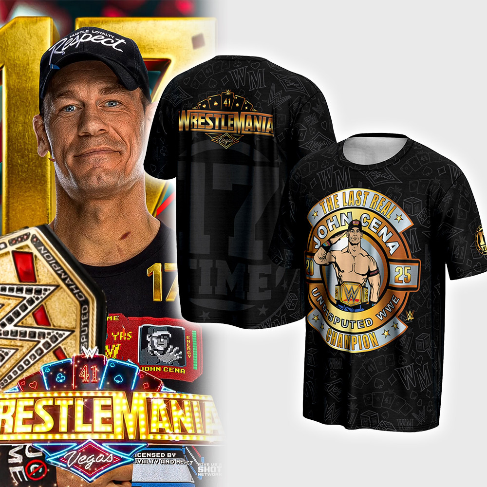 ProSphere Black John Cena WrestleMania 41 Winner T-Shirt John Cena Wwe Shirt Oregontrailrvpk Shirt