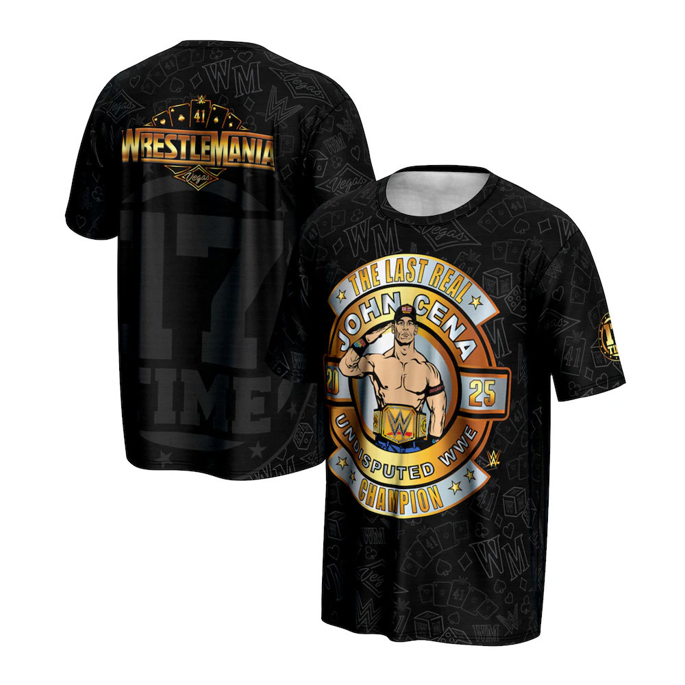 ProSphere Black John Cena WrestleMania 41 Winner T-Shirttep Dad Gifts Oregontrailrvpk Shirt