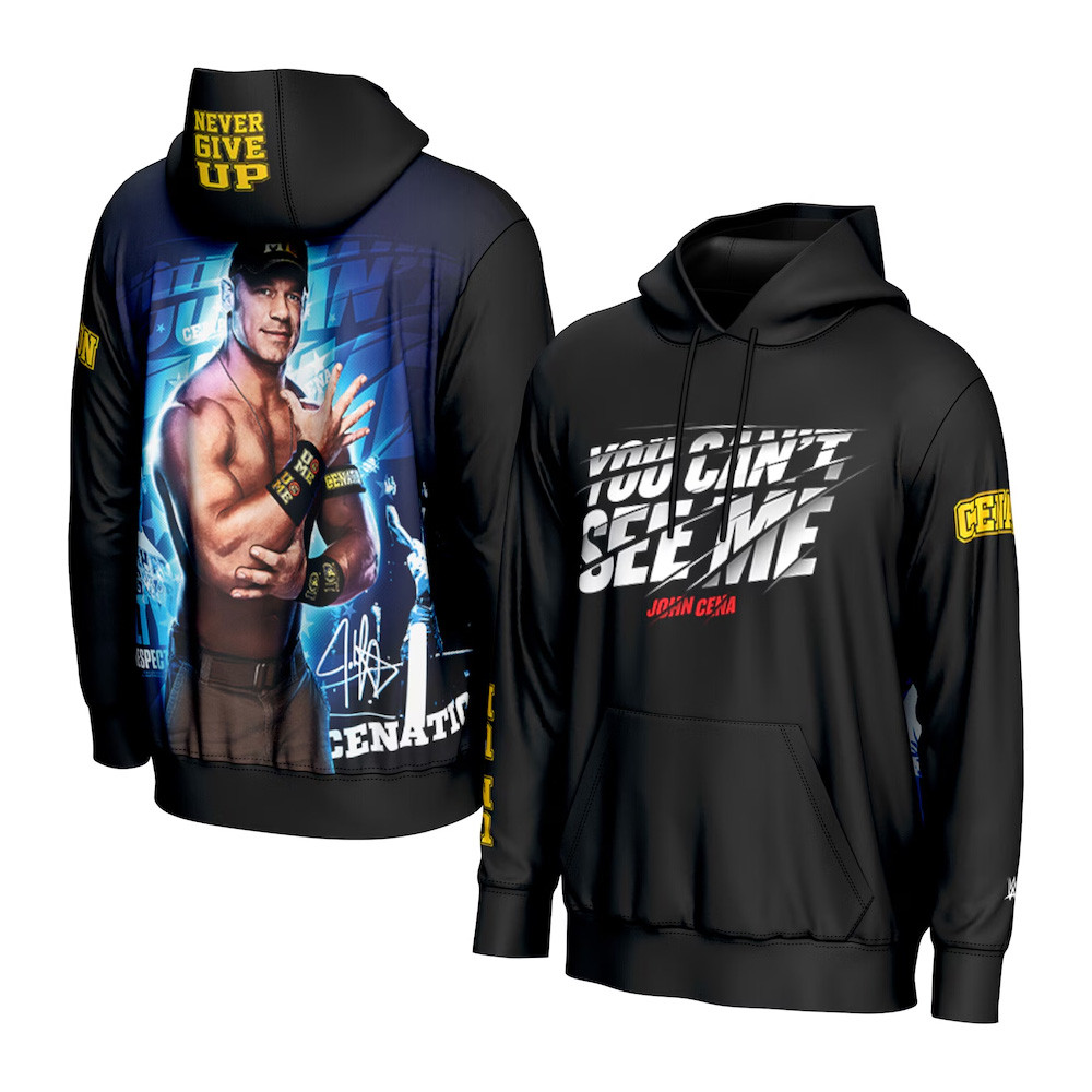 ProSphere Black John Cena You Can't See Me Pullover Hoodie Special Birthday Gifts For Dad