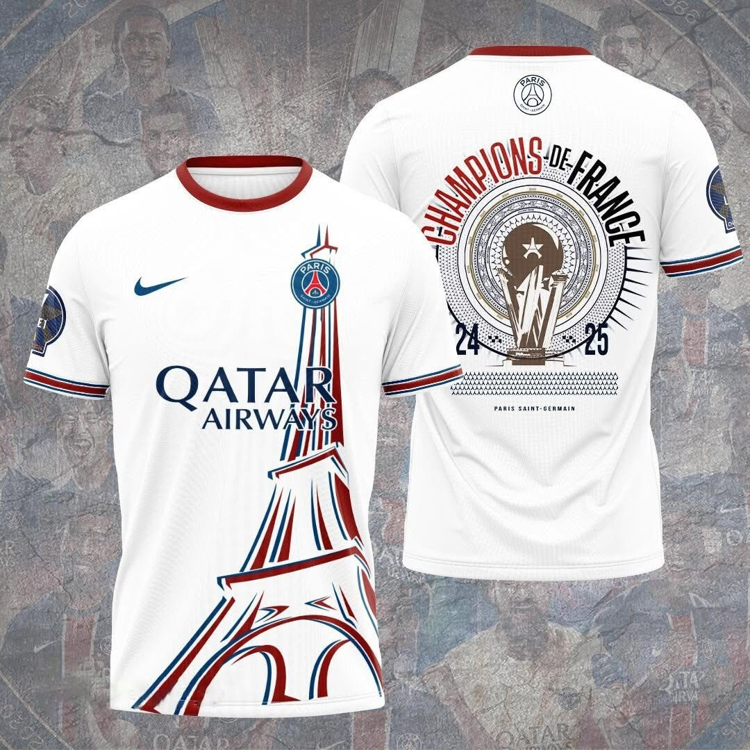 PSG Champions De France 2024 2025 Shirt Paris Saint-Germain Football Club Fan Merch Gifts Oregontrailrvpk Shirt