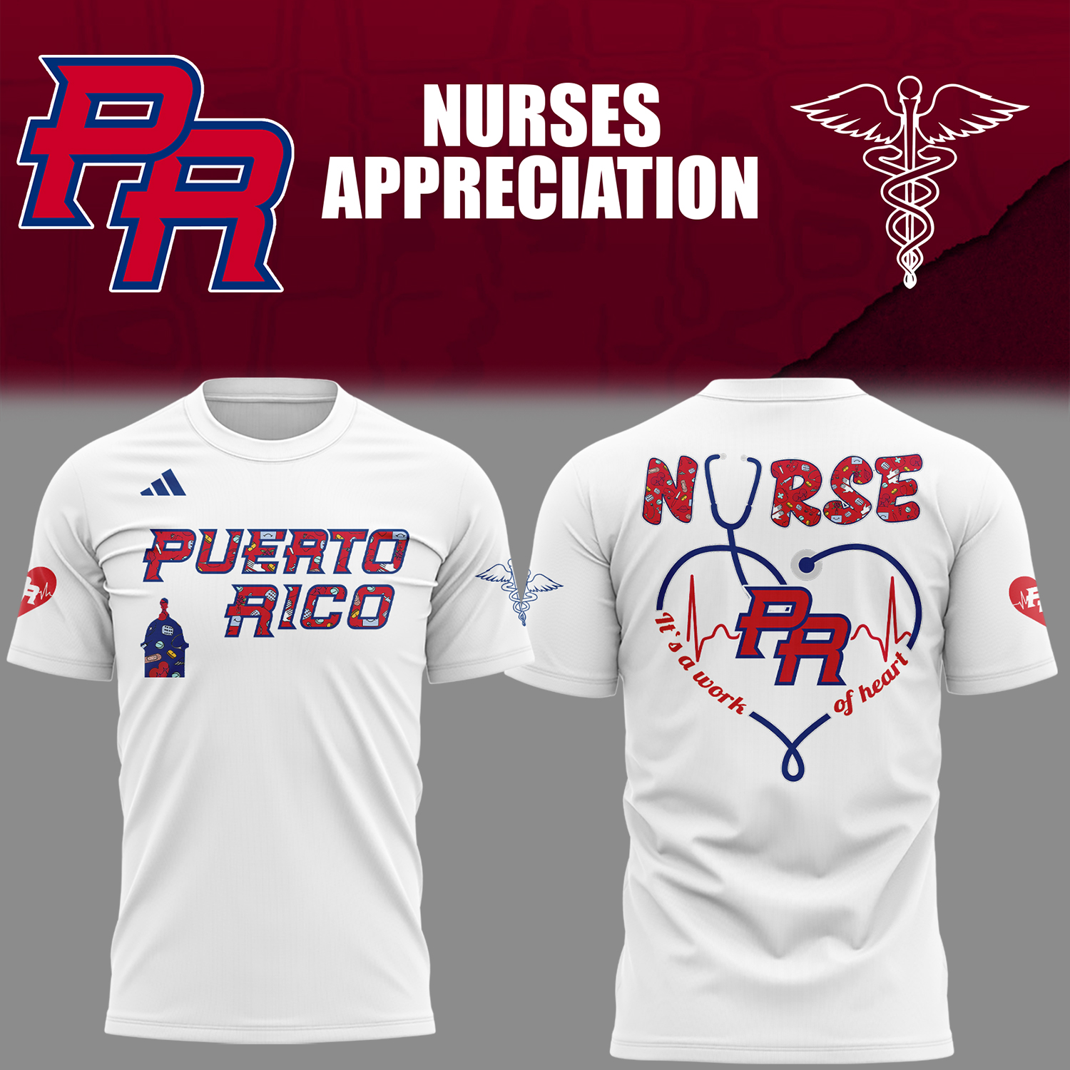 Puerto Rico Baseball Nurse Appreciation White T-Shirt Baseball Coach Gift Ideas Oregontrailrvpk Shirt