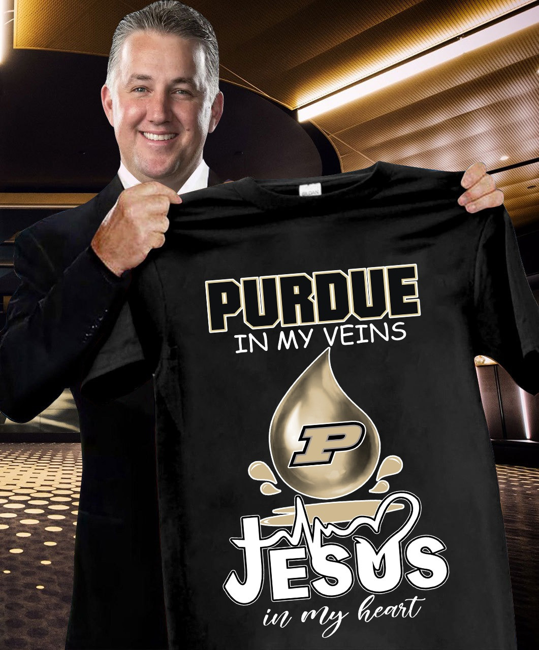 Purdue In My Veins Jesus In My Heart Shirt Basketball Faith Purdue Boilermakers Oregontrailrvpk Shirt