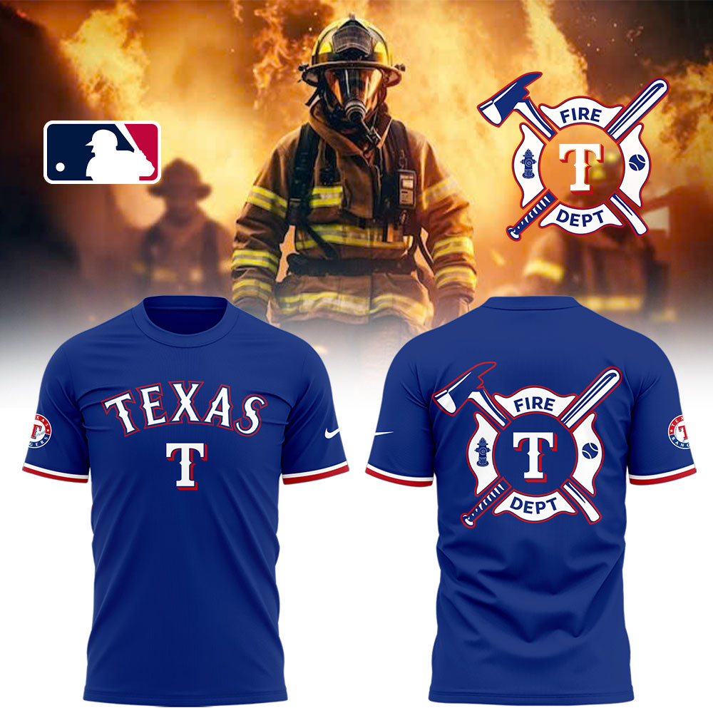Rangers x Firefighter Appreciation Night T-Shirt For Baseball Players Oregontrailrvpk Shirt