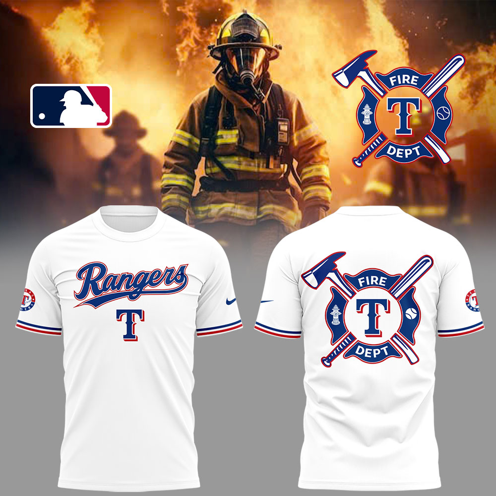 Rangers x Firefighter Appreciation Night T-Shirt Unique Baseball Gifts Oregontrailrvpk Shirt