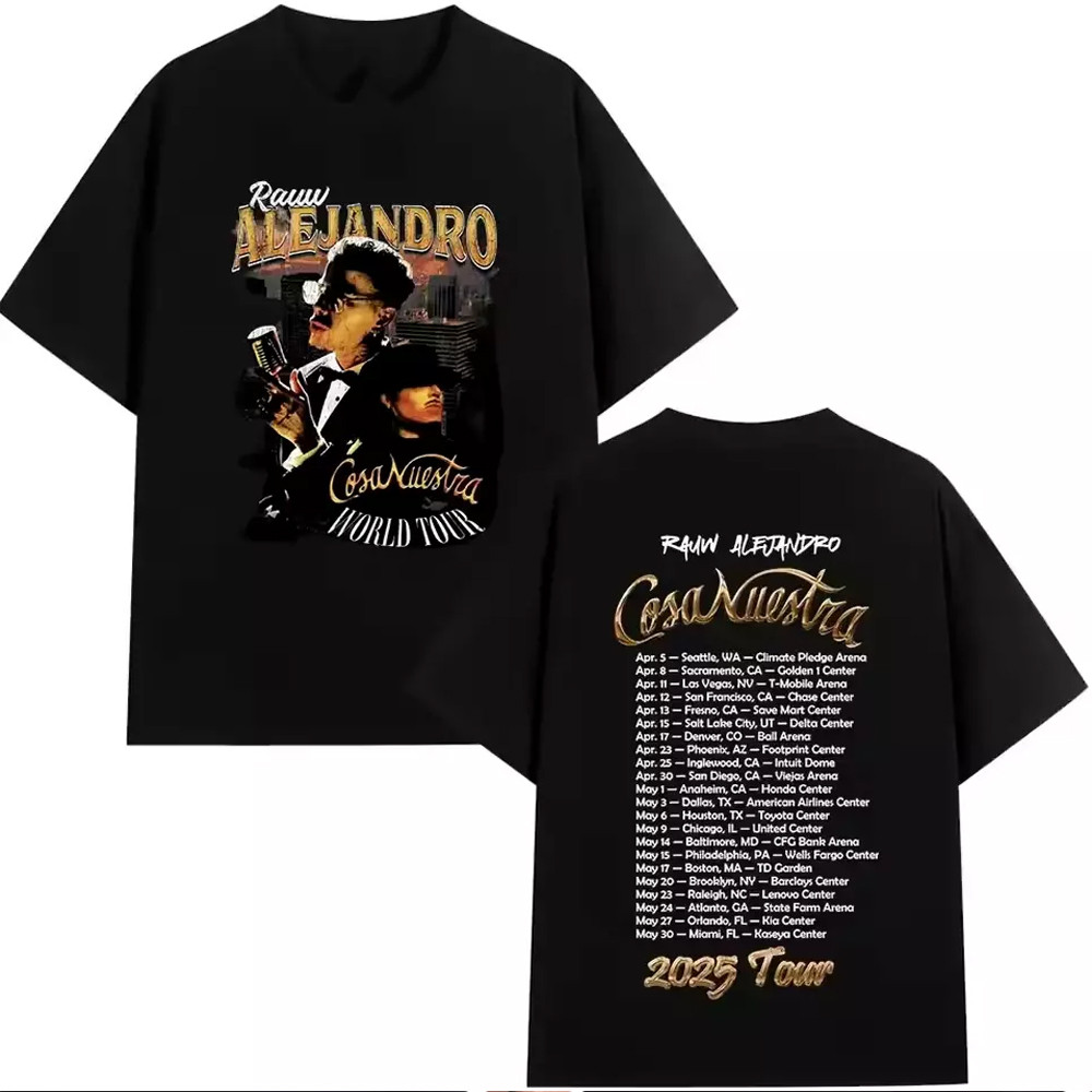 Rauw Alejandro Cosa Nuestra 2025 Tour T-shirt Men Women Gifts Oregontrailrvpk Shirt