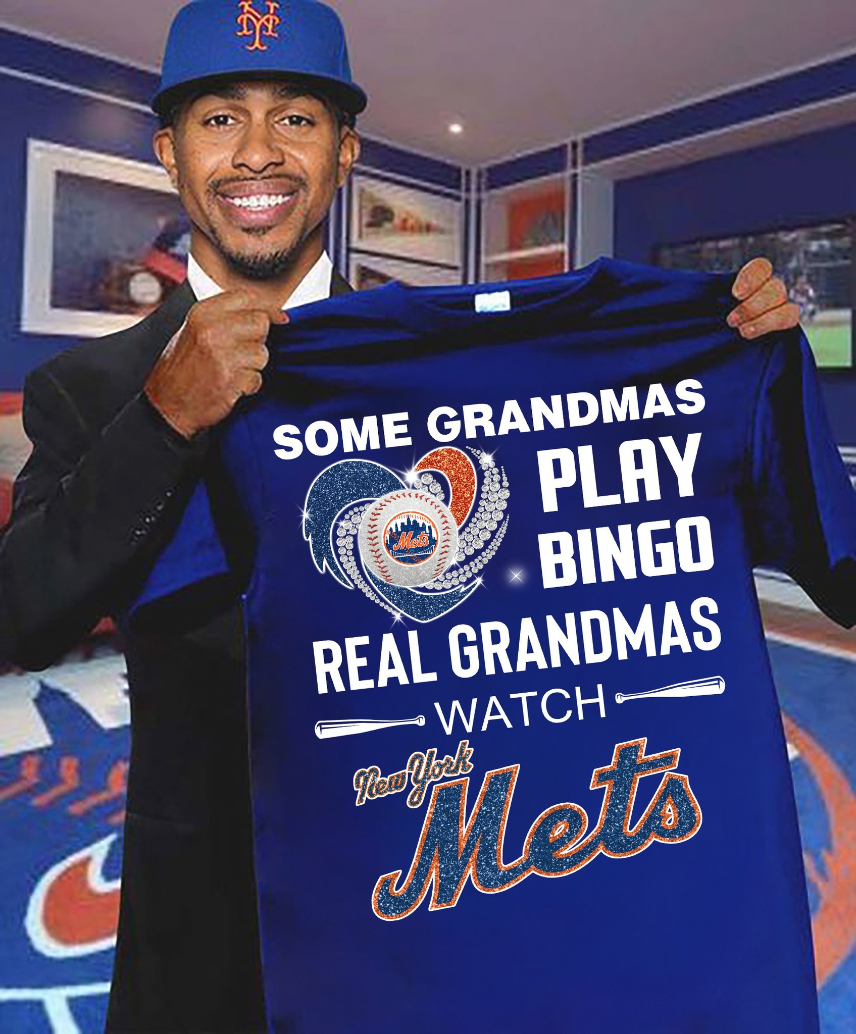 Real Grandmas Watch New York Mets T-Shirt For Grandma Baseball Fans Lovers Oregontrailrvpk Shirt