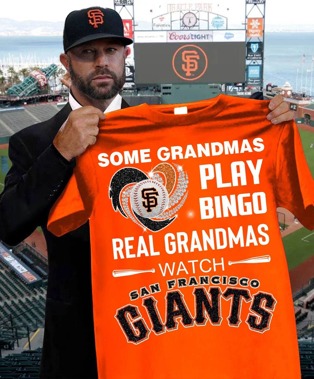 Real Grandmas Watch San Francisco Giants T-Shirt For Grandma Baseball Fans Oregontrailrvpk Shirt
