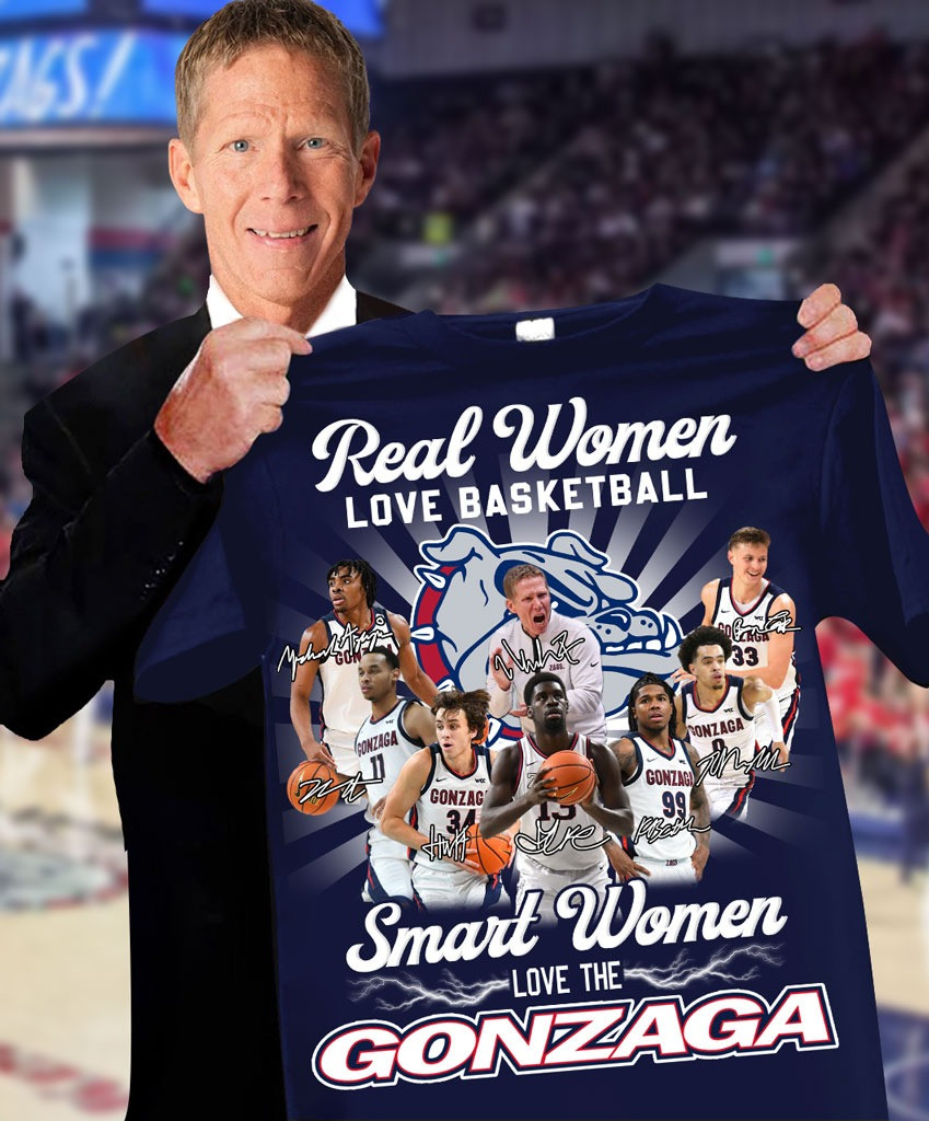 Real Women Love Basketball Smart Love Gonzaga Bulldogs Shirt For Her Oregontrailrvpk Shirt