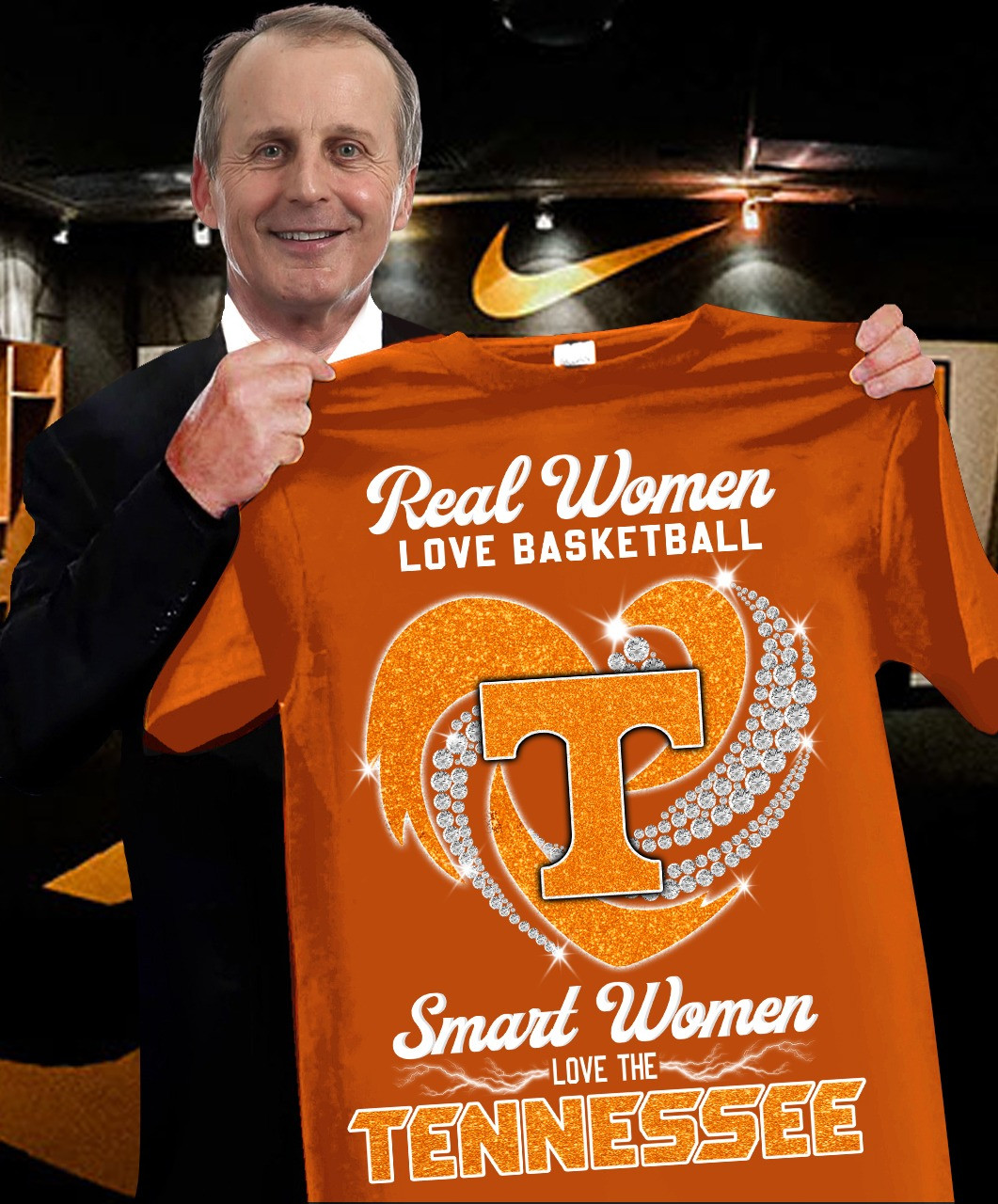 Real Women Love Basketball Smart Love Tennessee Shirt Tennessee Volunteers Basketball Fans Oregontrailrvpk Shirt